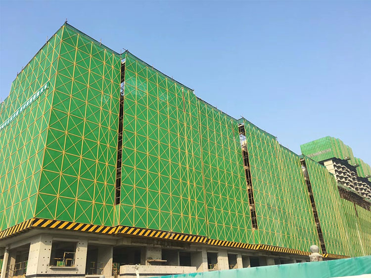 爬架網安裝效果